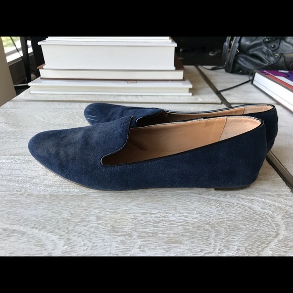 J Crew • Navy Addie Suede Loafers - Picture 2 of 4